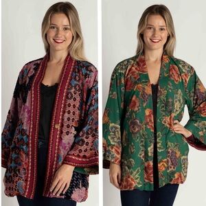 Johnny Was velvet Reversible Kimono/Jacket Merhawi NWT (extremely oversized)